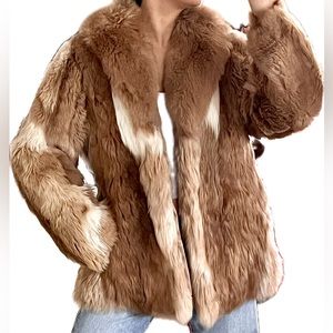Vintage Real Fur Mob Wife Jacket Size M